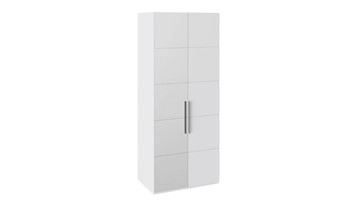 Распашной шкаф Наоми с 1 зеркальной левой дверью, цвет Белый глянец СМ-208.07.04 L в Уфе