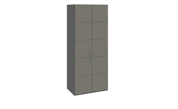 Шкаф распашной Наоми с 2-мя дверями, цвет Фон серый, Джут  СМ-208.07.03 в Стерлитамаке - изображение