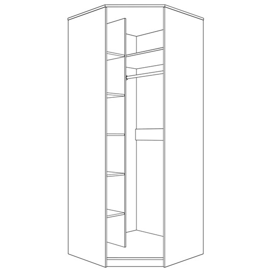 Шкаф угловой с зеркалом ПАРМА НЕО,  ясень анкор светлый в Стерлитамаке - изображение 1