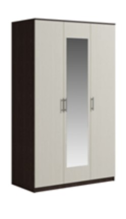 Шкаф 3 двери Светлана, с зеркалом, венге/дуб молочный в Стерлитамаке - изображение