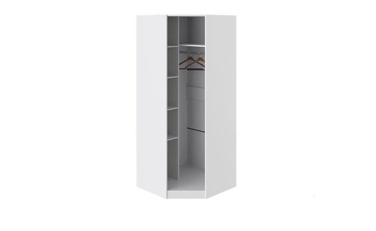 Угловой шкаф Наоми с зеркальной правой дверью, цвет Белый глянец СМ-208.07.07 R в Стерлитамаке - изображение 1