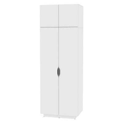 Шкаф двухстворчатый Аврора (H27) 2322х801х540, Белый в Стерлитамаке - изображение