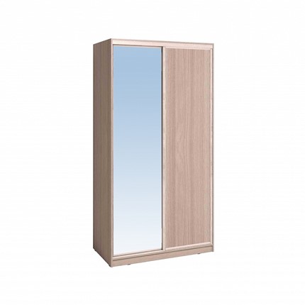 Шкаф 1200 Домашний Зеркало/ЛДСП, Ясень шимо светлый в Стерлитамаке - изображение