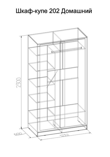 Шкаф 1200 Домашний Зеркало/ЛДСП, Венге в Уфе - изображение 3