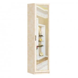 Распашной шкаф Александрия с зеркалом ЛД 625.042, Рустика/Кожа Ленто в Уфе