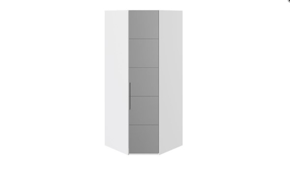Угловой шкаф Наоми с зеркальной правой дверью, цвет Белый глянец СМ-208.07.07 R в Стерлитамаке - изображение