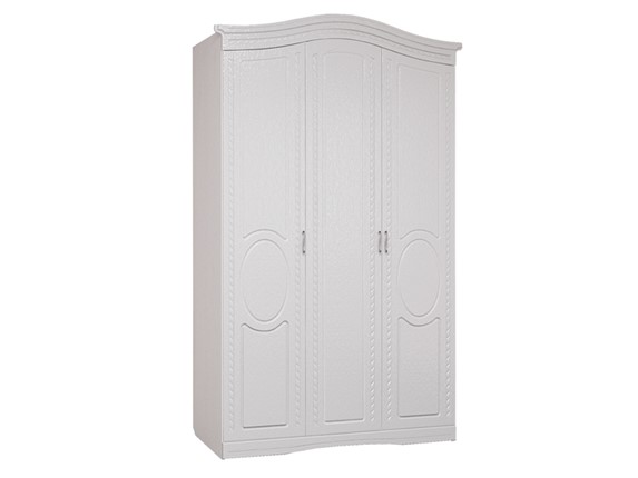 Шкаф трехдверный Гертруда, М2, белая лиственница/ясень жемчужный в Стерлитамаке - изображение
