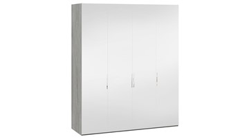 Шкаф для одежды Эмбер СМ-348.07.012 (Дуб Гамильтон/Белый глянец) в Уфе