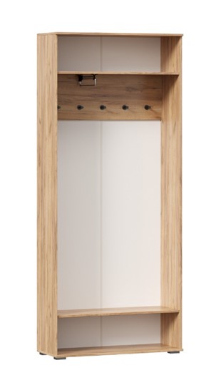 Шкаф двухстворчатый Фиджи с декоративными накладками 659.310, Дуб Золотой/Белый в Уфе - изображение 2