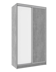 Шкаф 2-х дверный 1200 Домашний Зеркало/ЛДСП, Atelier светлый в Уфе