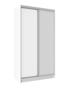 Шкаф 1200 Домашний Зеркало/ЛДСП, Белый в Уфе