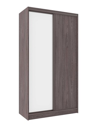 Шкаф 2-х дверный 1200 Домашний Зеркало/ЛДСП, Ясень Анкор темный в Стерлитамаке - изображение