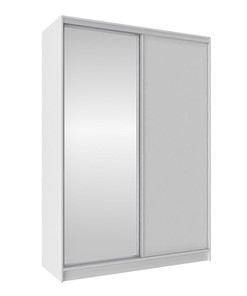 Шкаф 1600 Домашний Зеркало/ЛДСП, Белый в Уфе