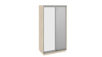 Шкаф 2-х дверный Румер, цвет Дуб Сонома, Белый снег/Зеркало СШК 1.120.60-11.13 в Уфе