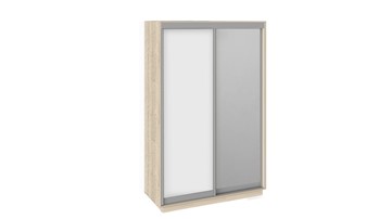 Шкаф 2-х дверный Румер, цвет Дуб Сонома, Белый снег/Зеркало СШК 1.140.70-11.13 в Уфе