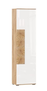 Шкаф одностворчатый Фиджи с декоративными накладками 659.300, Дуб Золотой/Белый в Уфе