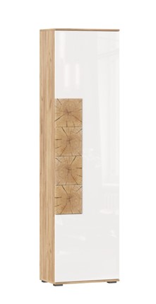 Шкаф одностворчатый Фиджи с декоративными накладками 659.300, Дуб Золотой/Белый в Стерлитамаке - изображение
