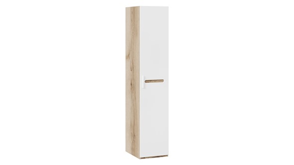 Шкаф для белья Фьюжн  ТД-260.07.01 (Дуб Делано, Белый глянец) в Салавате - изображение