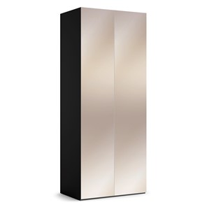Шкаф с зеркальными фасадами Марсель 900 (черный) в Стерлитамаке - предосмотр