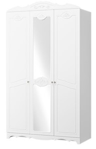 Шкаф трехдверный Лотос ШР-3 (Белый) 1 зеркало в Стерлитамаке - предосмотр