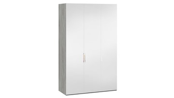 Шкаф для одежды Эмбер СМ-348.07.009 (Дуб Гамильтон/Белый глянец) в Стерлитамаке