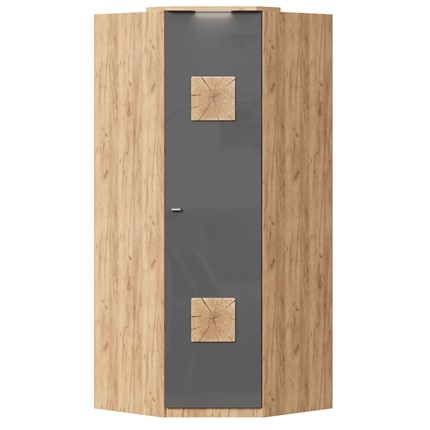 Шкаф угловой 45 с декоративной накладкой Фиджи, 659.245, антрацит в Уфе - изображение