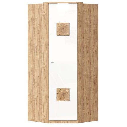 Шкаф угловой 45 с декоративной накладкой Фиджи, 659.248, белый в Уфе - изображение