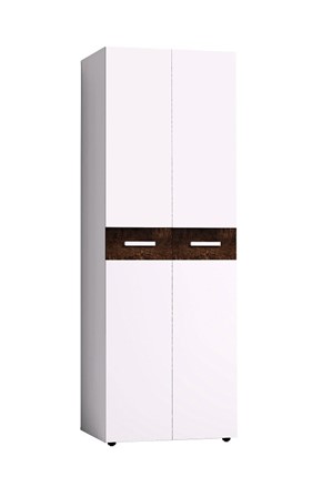 Шкаф Норвуд 54 фасад стандарт + стандарт, Белый-Орех шоколадный в Стерлитамаке - изображение