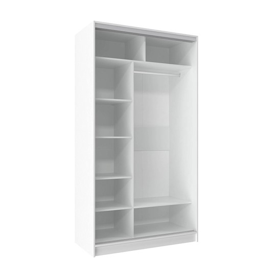 Шкаф 2-х створчатый 1350 Домашний ЛДСП/ЛДСП, Белый в Стерлитамаке - изображение 1