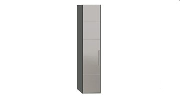 Шкаф Наоми с зеркальной дверью левый, цвет Фон серый, Джут СМ-208.07.02 L в Стерлитамаке - предосмотр