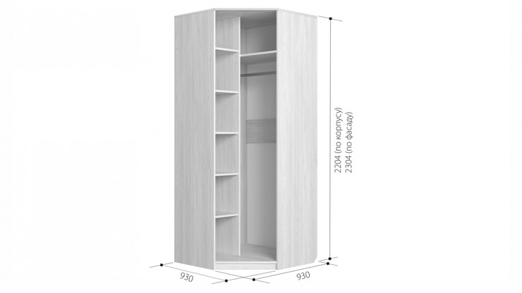 Распашной угловой шкаф Ева-10 в Стерлитамаке - изображение 1