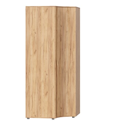 Распашной шкаф с гнутой дверью Марта-2 Дуб золотой/Дуб Тортуга ЛД 406.050 в Стерлитамаке - изображение