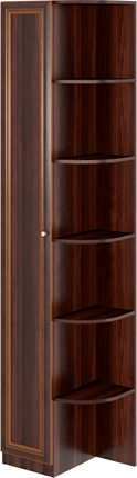 Угловой шкаф-стеллаж Беатрис М13 левый (Орех Гепланкт) в Салавате - изображение