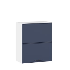 Шкаф кухонный горизонтальный 600 комбинированный Индиго ЛД 298.970.000.125, Белый/Тёмно-синий в Стерлитамаке - предосмотр
