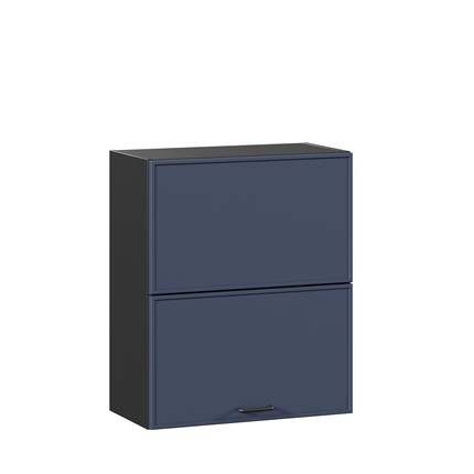 Кухонный горизонтальный шкаф 600 комбинированный Индиго ЛД 298.970.000.167, Чёрный/Тёмно-синий в Стерлитамаке - изображение