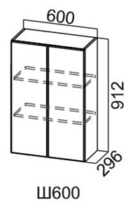Шкаф кухонный Модус, Ш600/912, галифакс в Салавате