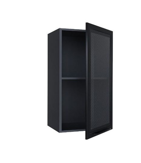 Шкаф кухонный Герда 400 со вставкой 279.320.000.090 (Чёрный/Чёрный) в Стерлитамаке - изображение 1