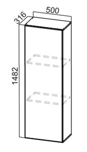 Пенал-надстройка на кухню Стайл, ПН500(912/316), МДФ в Стерлитамаке