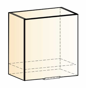 Шкаф навесной под вытяжку Стоун L600 Н566 (1 дв. гл.) (белый/джелато софттач) в Стерлитамаке - предосмотр 1