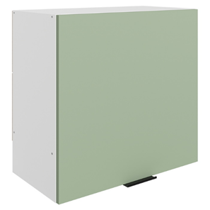 Кухонный навесной шкаф Стоун L600 Н566 (1 дв. гл.) (белый/полынь софттач) в Стерлитамаке - предосмотр