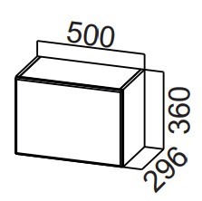 Настенный шкаф на кухню Стайл, ШГ500/360 горизонтальный, МДФ в Стерлитамаке - предосмотр
