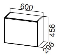 Шкаф кухонный настенный Стайл, ШГ600/456 горизонтальный, МДФ в Стерлитамаке - предосмотр
