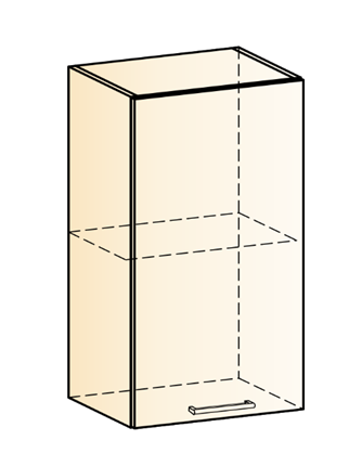 Шкаф навесной Яна L400 Н720 (1 дв. гл.) в Стерлитамаке - изображение