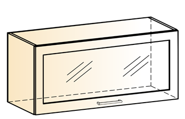 Навесной шкаф Яна L800 Н360 (1 дв. рам.) в Стерлитамаке - предосмотр