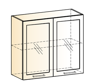 Шкаф кухонный Яна L800 Н720 (2 дв. рам.) в Стерлитамаке - предосмотр