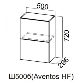 Распашной кухонный шкаф Модерн New барный, Ш500б(Aventos HF)/720, МДФ в Стерлитамаке - предосмотр