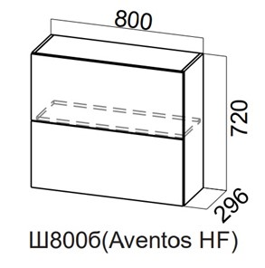 Навесной кухонный шкаф Модерн New барный, Ш800б(Aventos HF)/720, МДФ в Стерлитамаке - предосмотр