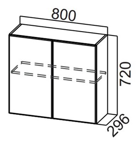 Шкаф кухонный Стайл, Ш800/720, МДФ в Салавате