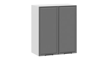 Навесной шкаф Белладжио 1В6 (Белый, Софт графит) в Стерлитамаке - предосмотр