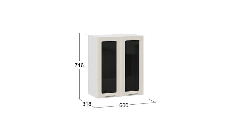 Кухонный навесной шкаф Габриэлла 1В6С (Белый/Крем) в Стерлитамаке - изображение 2